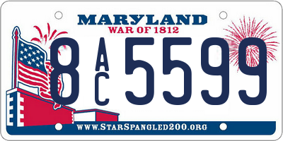 MD license plate 8AC5599