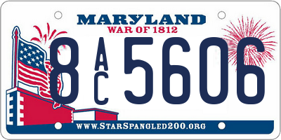 MD license plate 8AC5606