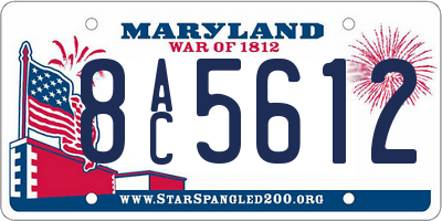 MD license plate 8AC5612