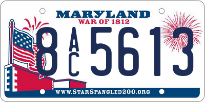 MD license plate 8AC5613