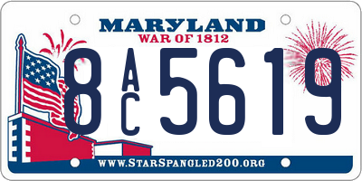 MD license plate 8AC5619