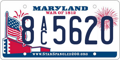 MD license plate 8AC5620