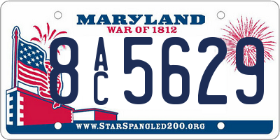 MD license plate 8AC5629