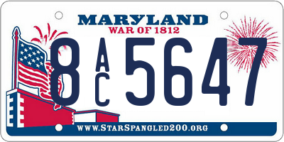 MD license plate 8AC5647