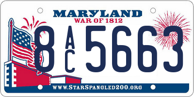MD license plate 8AC5663