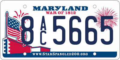 MD license plate 8AC5665