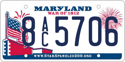 MD license plate 8AC5706