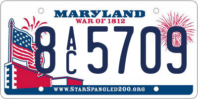 MD license plate 8AC5709