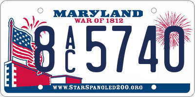 MD license plate 8AC5740