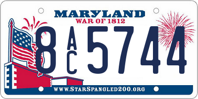 MD license plate 8AC5744