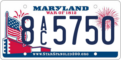 MD license plate 8AC5750