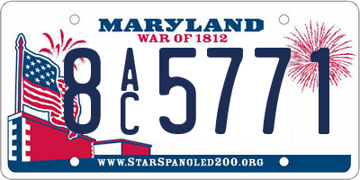 MD license plate 8AC5771
