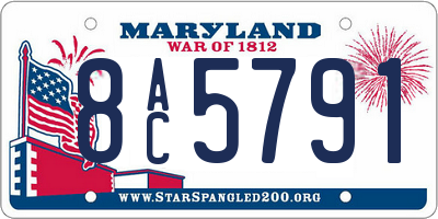 MD license plate 8AC5791