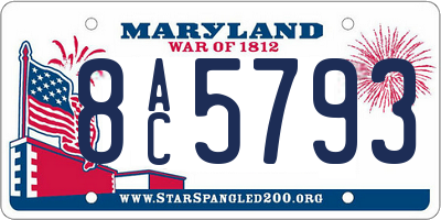 MD license plate 8AC5793