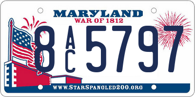 MD license plate 8AC5797