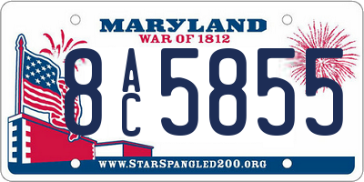 MD license plate 8AC5855