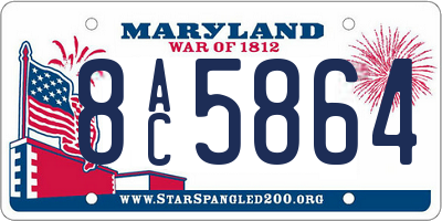 MD license plate 8AC5864