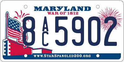 MD license plate 8AC5902