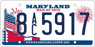 MD license plate 8AC5917