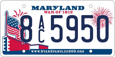 MD license plate 8AC5950