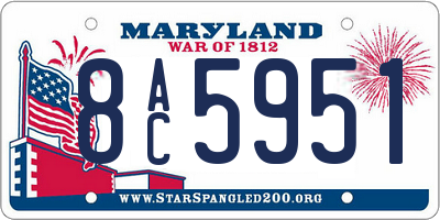 MD license plate 8AC5951