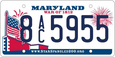 MD license plate 8AC5955