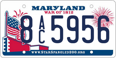 MD license plate 8AC5956