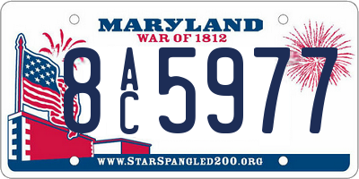 MD license plate 8AC5977