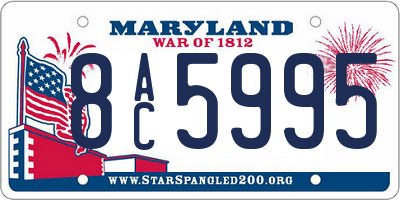 MD license plate 8AC5995