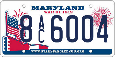 MD license plate 8AC6004