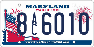 MD license plate 8AC6010