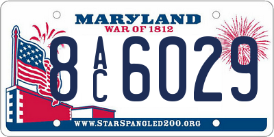 MD license plate 8AC6029