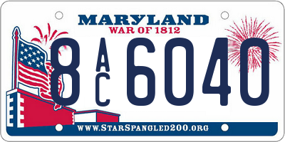 MD license plate 8AC6040