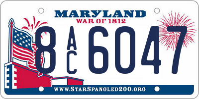 MD license plate 8AC6047