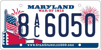 MD license plate 8AC6050
