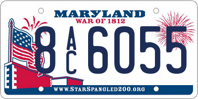 MD license plate 8AC6055