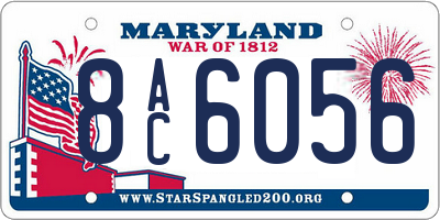 MD license plate 8AC6056