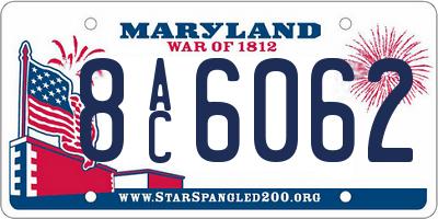 MD license plate 8AC6062