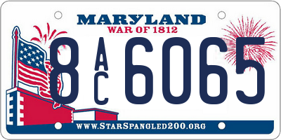 MD license plate 8AC6065