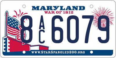 MD license plate 8AC6079