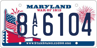 MD license plate 8AC6104