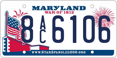 MD license plate 8AC6106