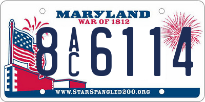 MD license plate 8AC6114