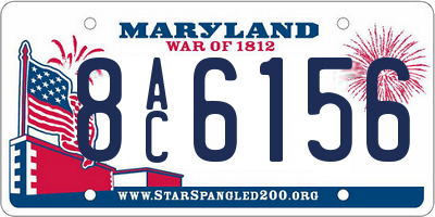 MD license plate 8AC6156