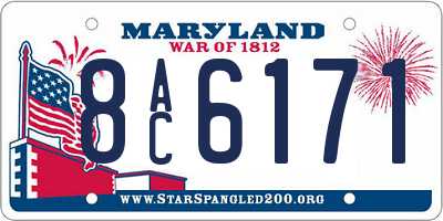 MD license plate 8AC6171