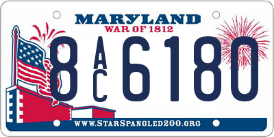 MD license plate 8AC6180