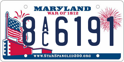 MD license plate 8AC6191