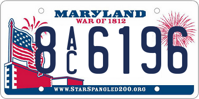 MD license plate 8AC6196