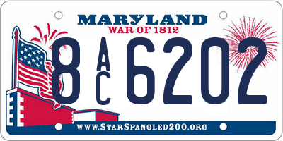 MD license plate 8AC6202