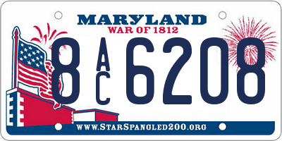 MD license plate 8AC6208